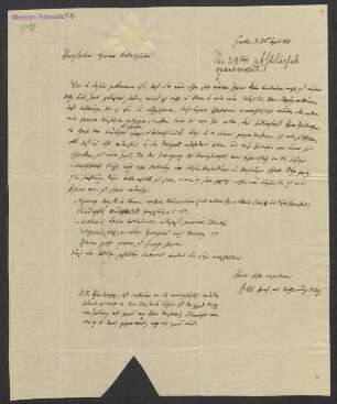 Brief an Wilhelm Grimm : 21.04.1825