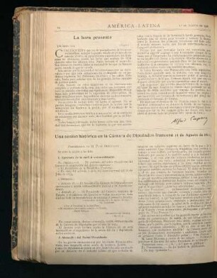 La hora presente : [Artículo de "Figaro", 3° de Agosto 1914.]