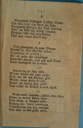 Elegie An den Sterbenden Kayser, Joseph II.