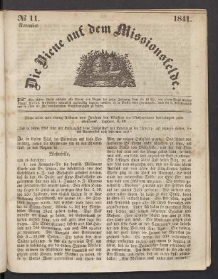 N° 11. November 1841