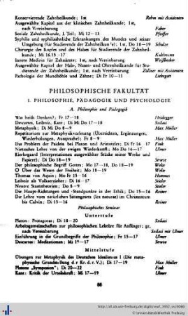 Philosophische Fakultät