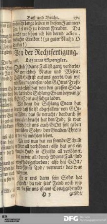 Von der Rechtfertigung.