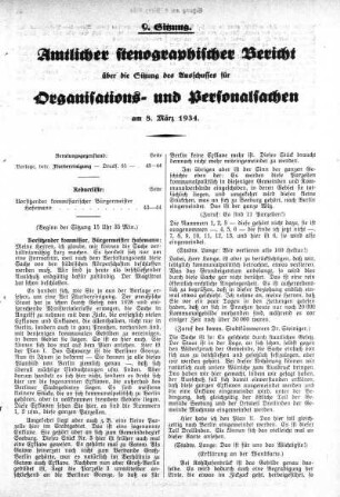 Sitzung 9, 8. März 1934
