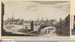 Veüe du Pont Neuf, et de l'Isle du Palais, du costé du Petit Bourbon