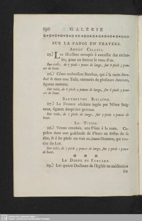 Sur la paroi en travers