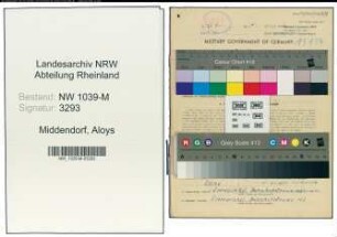 Entnazifizierung Aloys Middendorf , geb. 29.10.1899 (Beamter)