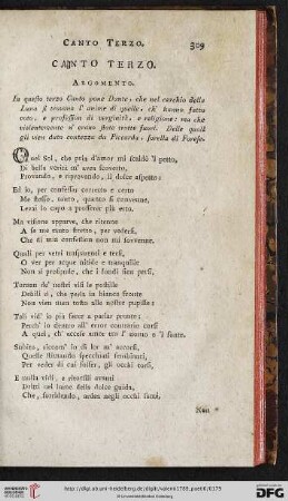 Canto terzo