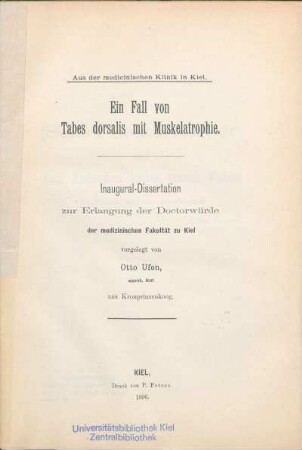 Ein Fall von Tabes dorsalis mit Muskelatrophie