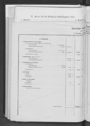 I. Feuer- und Einbruchdiebstahl-Versicherung