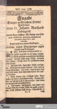 Zugabe.