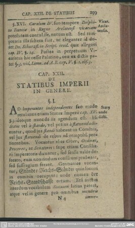Cap. XXII. De Statibus Imperii In Genere