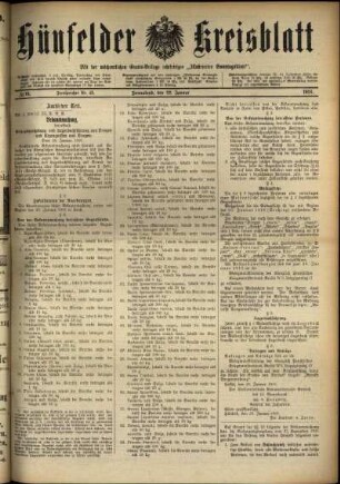 Ausgabe vom Samstag, den 22. Januar 1916.