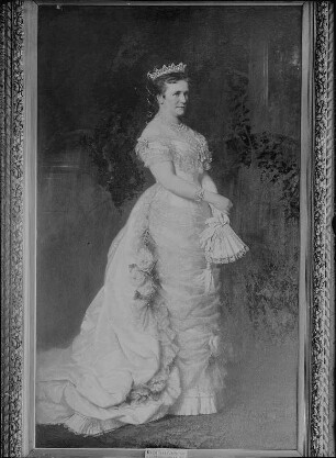 Carola von Sachsen : Unekannter Meister. Bildnis Carola, Königin von Sachsen (1833-1907). Ölgemälde. Dresden, ehemaliges Residenzschloss