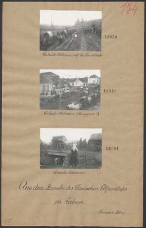 Serbische Kolonnen (Kragujevac?)