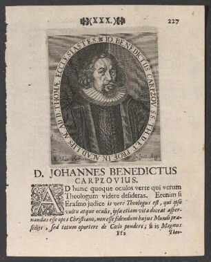 Porträt Johann Benedikt Carpzov (1607-1657)