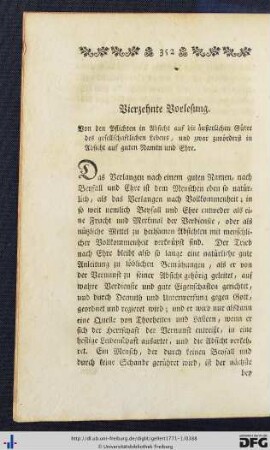Vierzehnte Vorlesung.