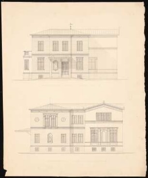 Herrenhaus, Berlin-Lichtenberg Erweiterung: Vorder- und Seitenansicht Anbau