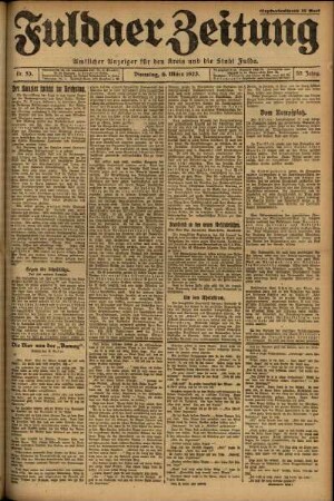 Ausgabe vom Dienstag, den 06. März 1923.