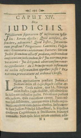 Caput XIV. De Judiciis.