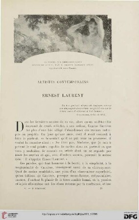4. Pér. 5.1911: Ernest Laurent : artistes contemporains