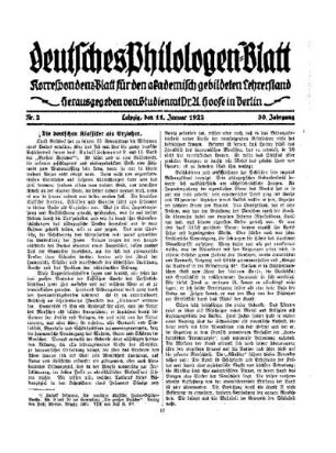 Die deutschen Klassiker als Erzieher