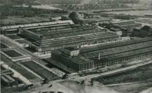 Leipzig: Technische Messe ; Fliegeraufnahme