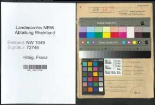 Entnazifizierung Franz Hilbig , geb. 15.05.1900 (Polizist)