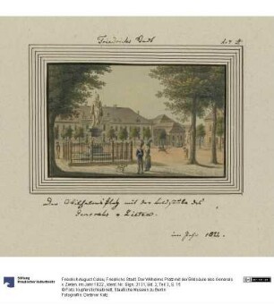Friedrichs Stadt. Der Wilhelms Platz mit der Bildsäule des Generals v. Zieten. im Jahr 1822.