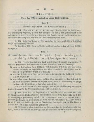 Titel VIII. Von der Wiederaufnahme einer Untersuchung