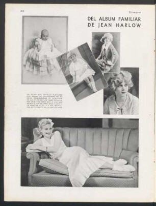 Del album familiar de Jean Harlow