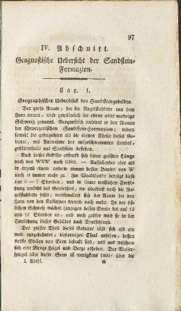 IV. Abschnitt. Geognostische Uebersicht der Sandstein-Formazion.