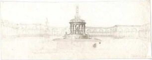 Zocher, Ernst; Architektonische Entwürfe - Denkmal (Perspektive)