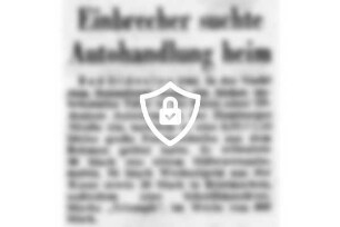 Einbrecher suchte Autohandlung heim