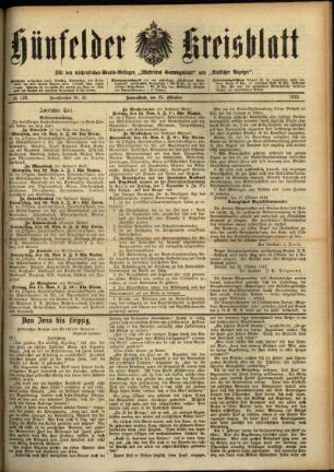 Ausgabe vom Samstag, den 25. Oktober 1913.