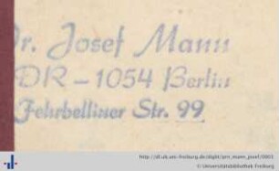 [Provenienz]: Mann, Josef