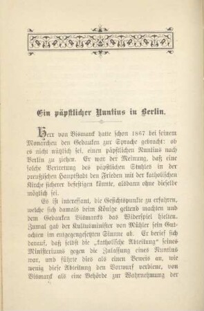 Ein päpstlicher Nuntius in Berlin