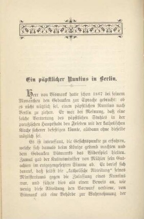 Ein päpstlicher Nuntius in Berlin