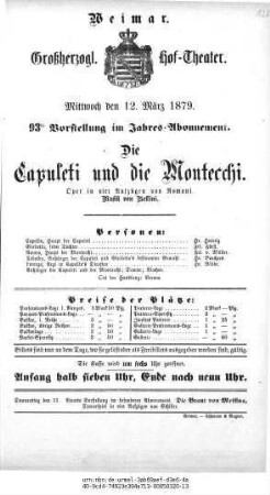 Die Capuleti und die Montecchi