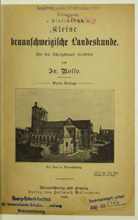Kleine braunschweigische Landeskunde : für den Schulgebrauch bearbeitet