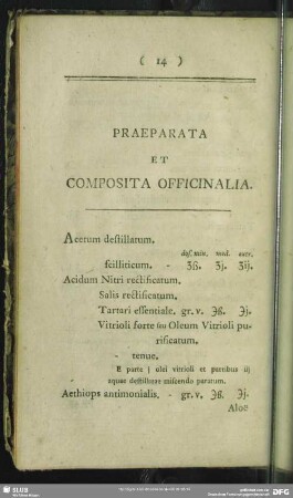 Praeparata Et Composita Officinalia