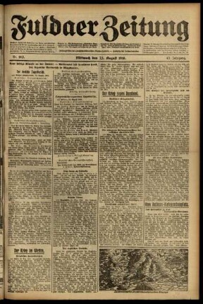Ausgabe vom Mittwoch, den 23. August 1916.