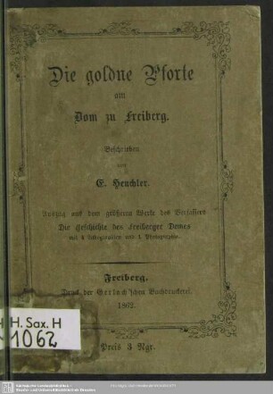 Die goldene Pforte am Dom zu Freiberg