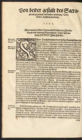 Von beider gestalt des Sacraments zu nemen ...
