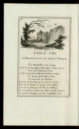 Fable VIII. L'Hirondelle Et Les Petits Oiseaux.