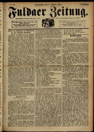 Ausgabe vom Donnerstag, den 05. Februar 1891.
