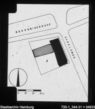 Lageplan Besenbinderhof, Wohnungsbaukreditanstalt (W.B.K.)