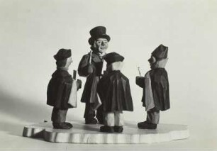 Kurrendesänger. Statuette, Holz, geschnitzt und bemalt