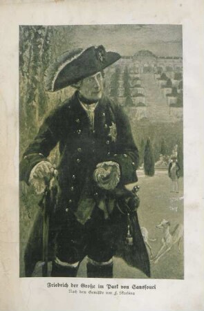 Friedrich der Große im Park von Sanssouci