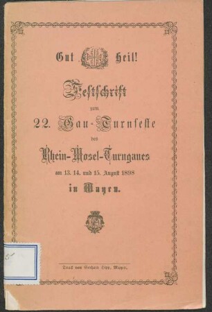 Festschrift zum ... Gau-Turnfeste des Rhein-Mosel-Turngaues ...