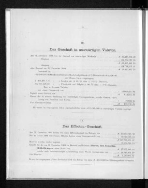 IV. Das Effecten-Geschäft.